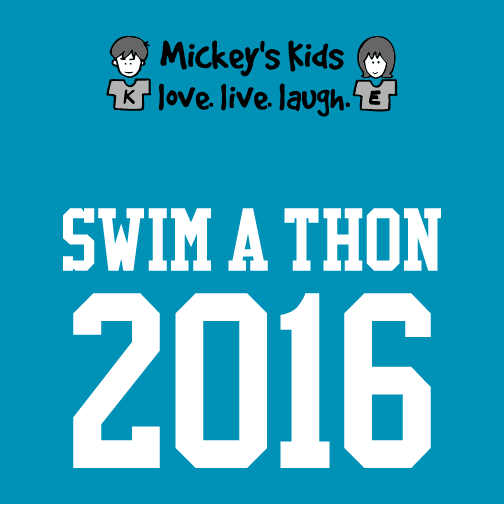 Laps Change Lives! Mickey’s Kids and the Summer 2016 SwimAThon shirt design - zoomed