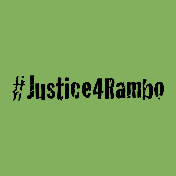 #Justice4Rambo shirt design - zoomed