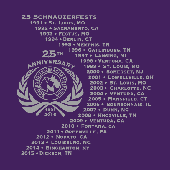 WRSF 25th Anniversary Special shirt design - zoomed