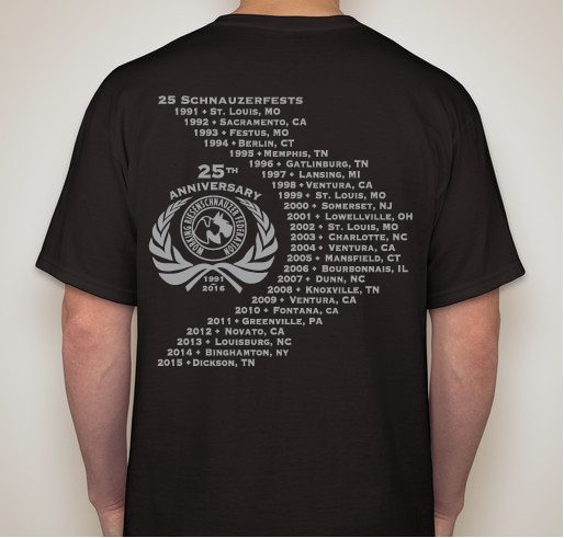 WRSF 25th Anniversary Special Fundraiser - unisex shirt design - back