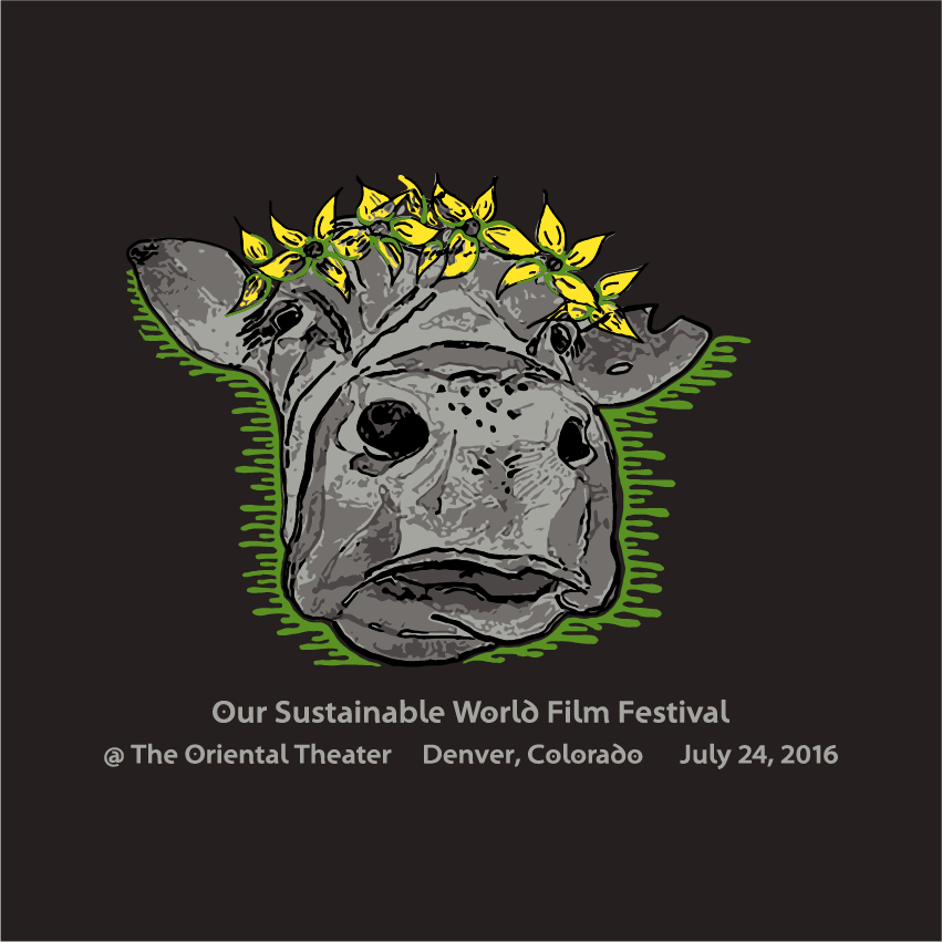 Our Sustainable World Film Festival shirt design - zoomed