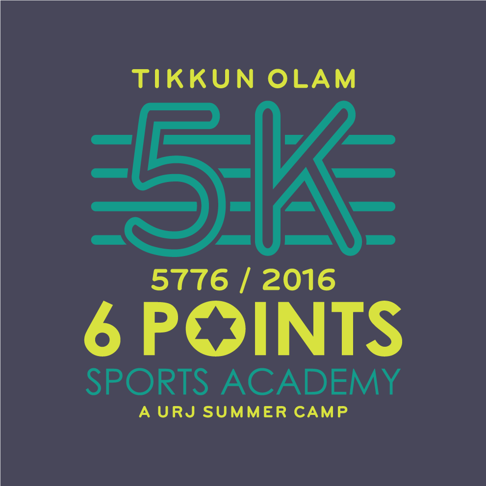 6 Points Sports Academy Tikkun Olam Project 2016 shirt design - zoomed