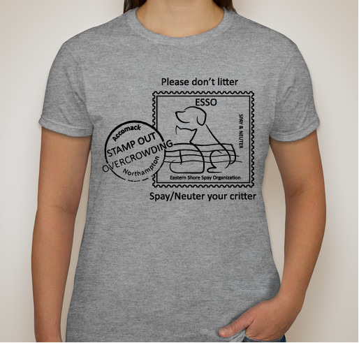 Please don't litter -- Spay/Neuter your critter Fundraiser - unisex shirt design - front