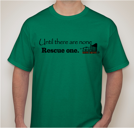 Crate Escape - white Fundraiser - unisex shirt design - front
