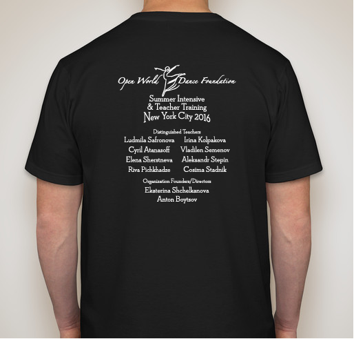Open World Dance Foundation Shirts Fundraiser - unisex shirt design - back