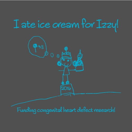 I ate ice cream for Izzy! shirt design - zoomed