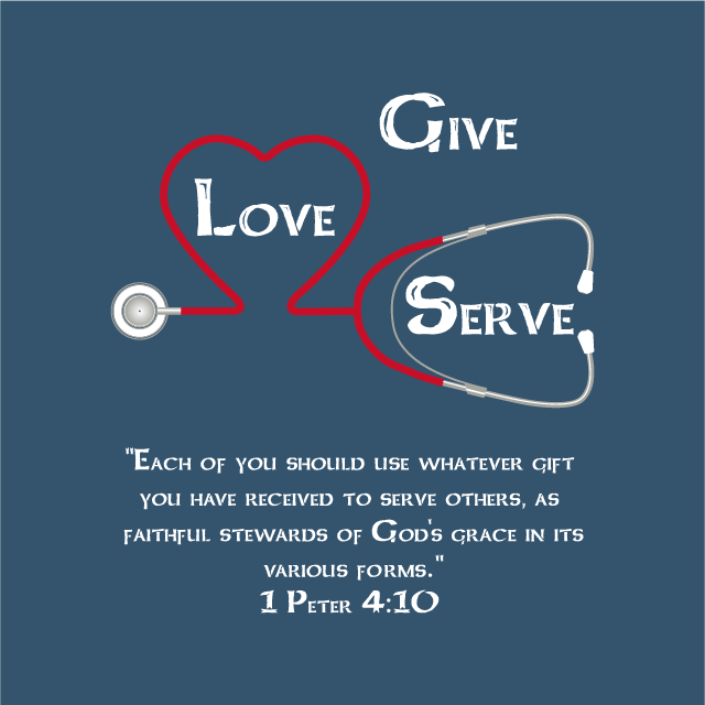 Give. Love. Serve. - Medical Mission with Mercy Ships shirt design - zoomed