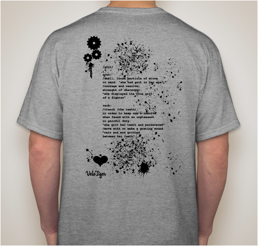 GRIT: Digging Deep & Cycling Through Cancer Fundraiser - unisex shirt design - back