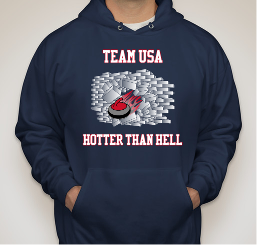Team USA - Hotter Than Hell and heading to Russia Fundraiser - unisex shirt design - front