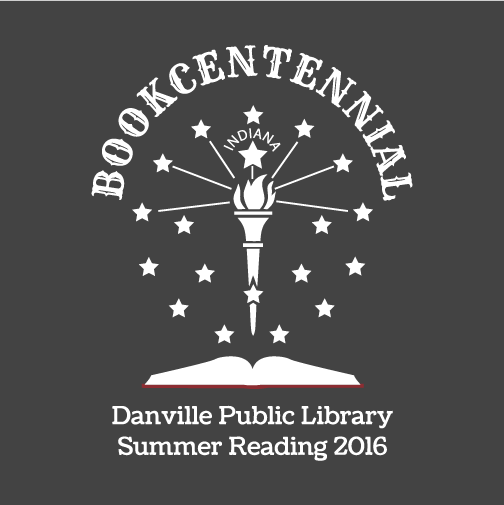 Danville Public Library Bookcentennial 2016 shirt design - zoomed
