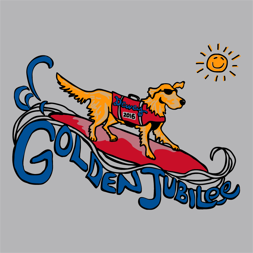 2016 Dewey Golden Jubilee / Golden Retriever Lifetime Study shirt design - zoomed