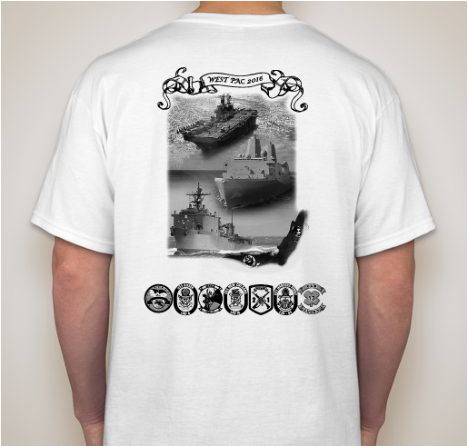 13th Marine Expeditionary Unit/USS Boxer ARG Deployment T-Shirt 2016 Fundraiser - unisex shirt design - back