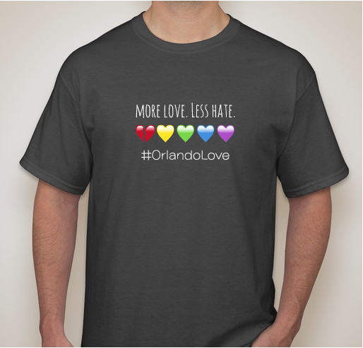 Orlando Love-Support the victims of the Pulse Nightclub tragedy Fundraiser - unisex shirt design - front