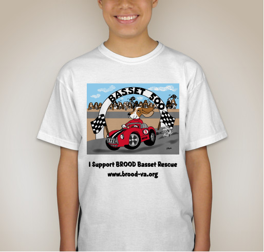 Buy a BROOD Basset 500 Ramble T-shirt Fundraiser - unisex shirt design - back