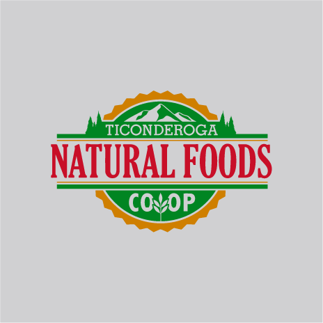 Ticonderoga Natural Foods Co-op shirt design - zoomed