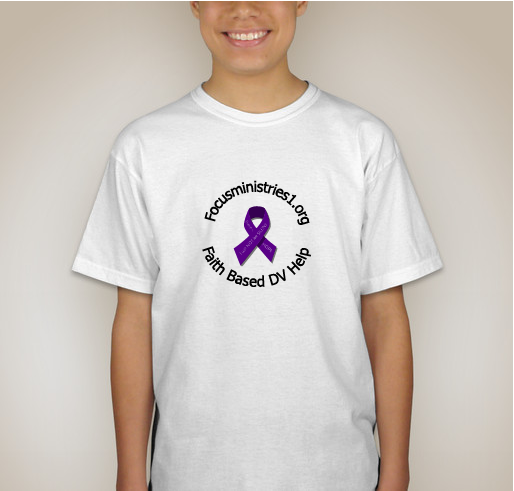 FOCUS Ministries campaign of hope for those caught in domestic abuse. Fundraiser - unisex shirt design - back