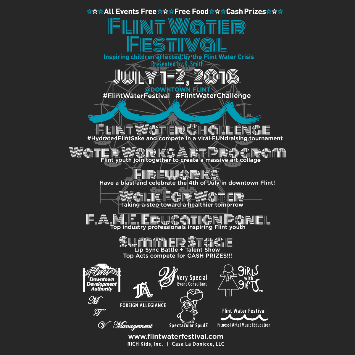 Flint Water Festival shirt design - zoomed