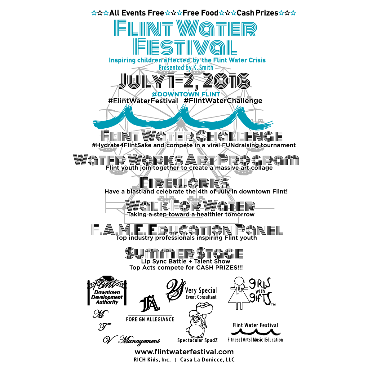 Flint Water Festival shirt design - zoomed