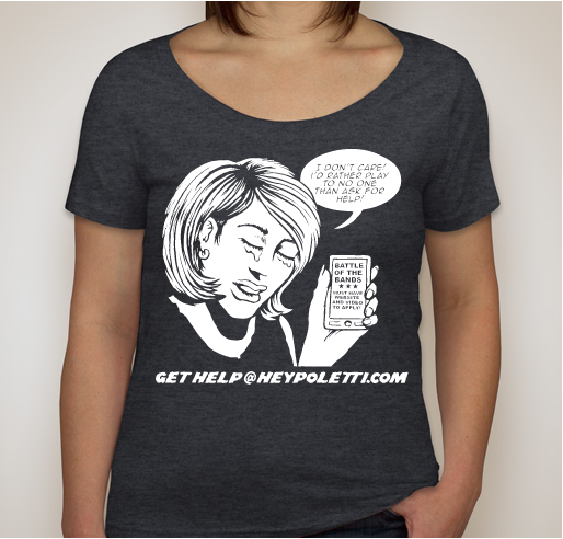 heypoletti! t-shirts - designed by Shiner Comics Fundraiser - unisex shirt design - front