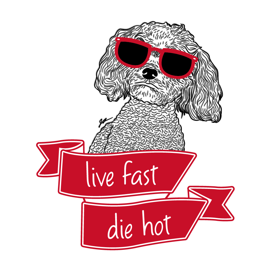 Live Fast Die Hot shirt design - zoomed