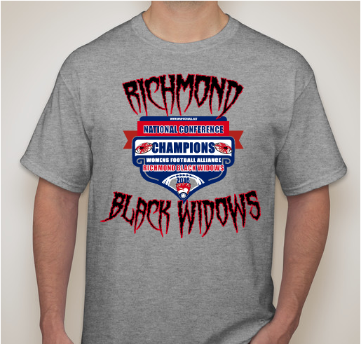 RVA Black Widows - Getting to the Championship! Fundraiser - unisex shirt design - small