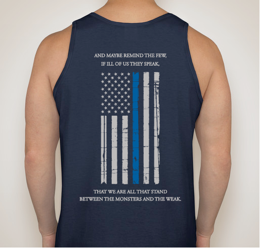 Thin Blue Line T-shirts Fundraiser - unisex shirt design - back
