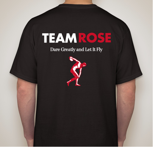 Alex Rose Olympic Discus Thrower T-shirt Fundraiser Fundraiser - unisex shirt design - back