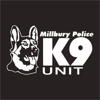 Millbury Police K9 Unit Fundraiser shirt design - zoomed