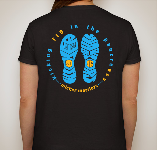 JDRF - Wicker Warriors Fundraiser - unisex shirt design - back