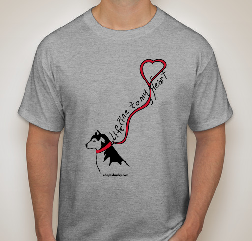 Adopt A Husky - Lifeline to my Heart Fundraiser - unisex shirt design - front