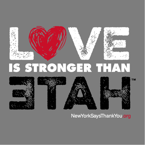 LOVE is stronger than hate shirt design - zoomed