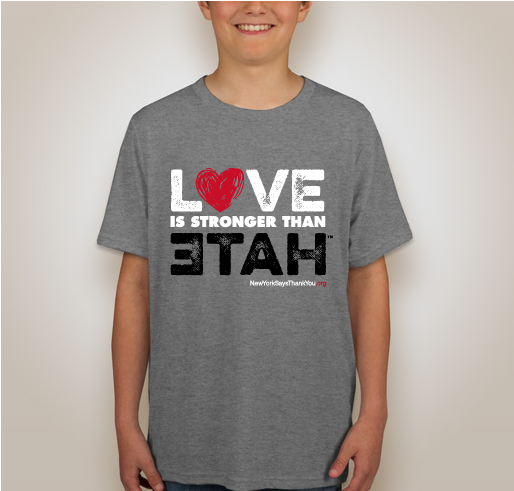 LOVE is stronger than hate Fundraiser - unisex shirt design - back
