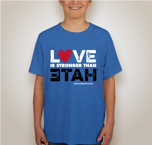 LOVE is stronger than hate Fundraiser - unisex shirt design - back