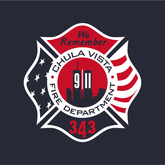 Chula Vista Fire Department 15th Anniversary of 9/11 T-Shirt shirt design - zoomed