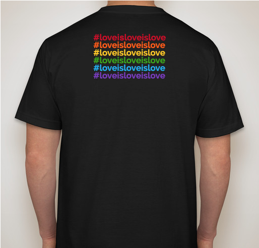 Concert Across America to End Gun Violence, With back: #loveisloveislove Fundraiser - unisex shirt design - back