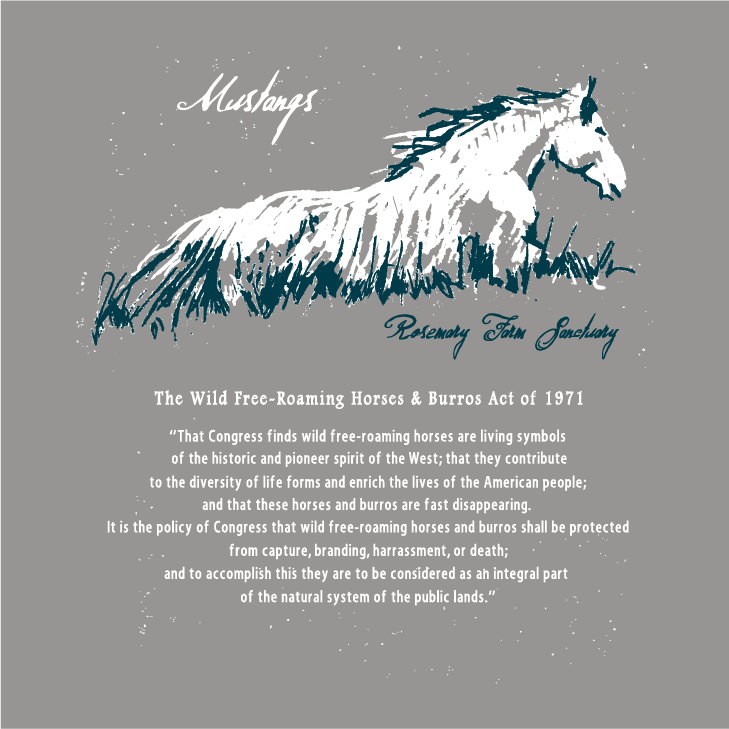 Mustangs of Rosemary Farm shirt design - zoomed
