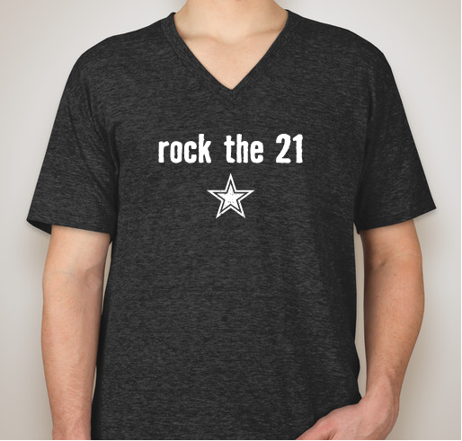 DSDN Rock the 21 Fundraiser - unisex shirt design - front