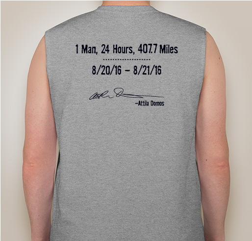 Attila's 24-hour Record-Breaking Handcycling Event! Fundraiser - unisex shirt design - back
