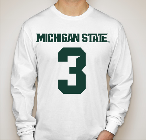 LIMITED EDITION- Mike Sadler #3 Michigan State Licensed Apparel! Fundraiser - unisex shirt design - front