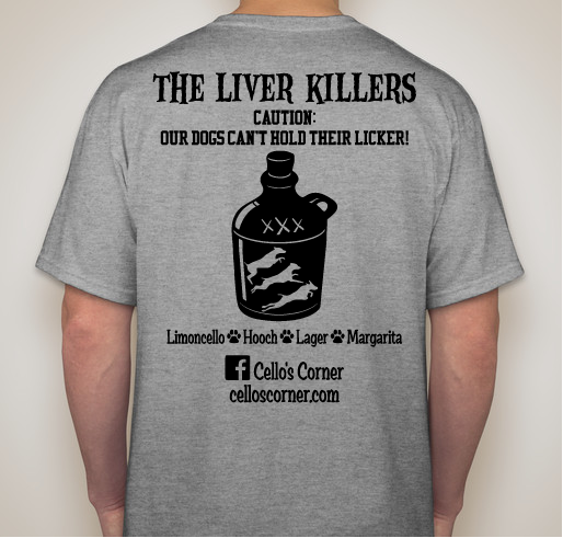 The Liver Killers Team Shirt Fundraiser - unisex shirt design - back