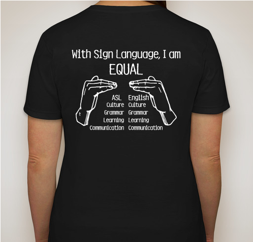 Lexington School for the Deaf - Deaf Awareness Week 2016 Fundraiser - unisex shirt design - back