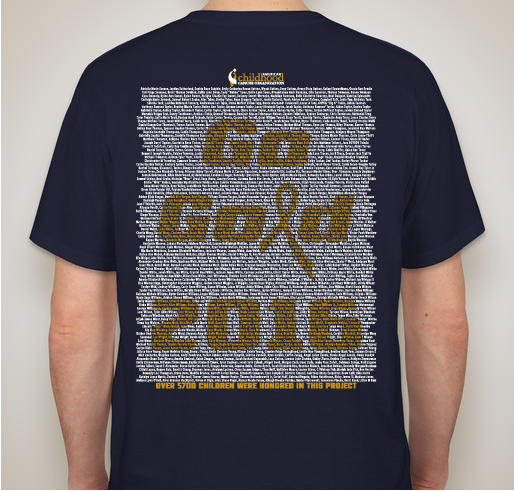 2016 ACCO Go Gold Shirt 4 Fundraiser - unisex shirt design - back