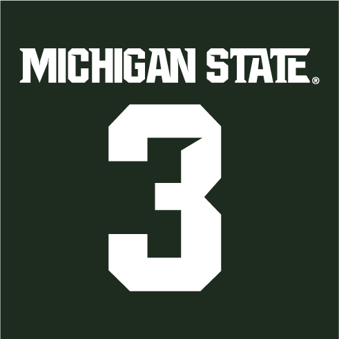 LIMITED EDITION- Mike Sadler #3 Michigan State Licensed Apparel! shirt design - zoomed