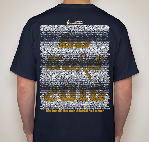 2016 ACCO Go Gold Shirt 1 Fundraiser - unisex shirt design - back