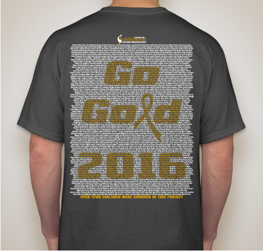 2016 ACCO Go Gold Shirt 1 Fundraiser - unisex shirt design - back