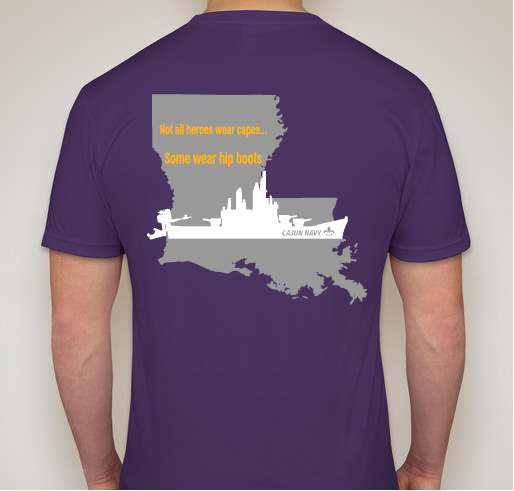 CAJUN NAVY T-SHIRT - Flood Relief! Fundraiser - unisex shirt design - back