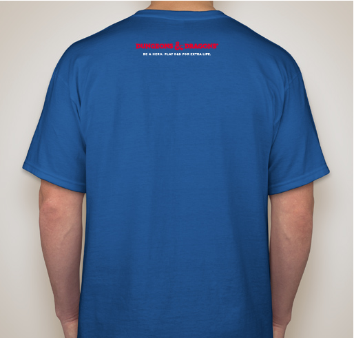 Dungeons & Dragons 2016 Extra Life Team Shirt Fundraiser - unisex shirt design - back