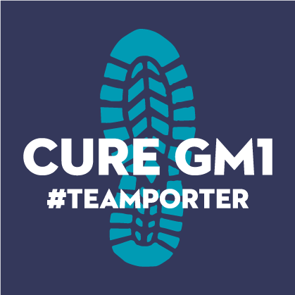 Cure GM1, One Run at a Time! #TeamPorter shirt design - zoomed