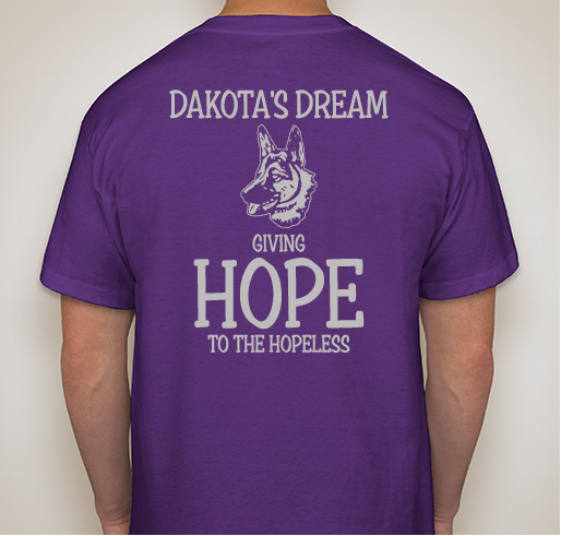 Dakota's Dream Message of HOPE Fundraiser - unisex shirt design - back