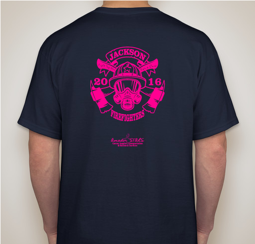 2016 Jackson Fire Department Pink Ribbon Project Fundraiser - unisex shirt design - back